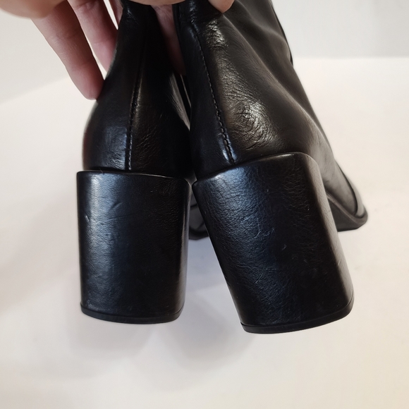 A.S.98 | Jase Asymmetric Zip Black Leather Booties Size 37 (6.5/7) - Picture 9 of 14